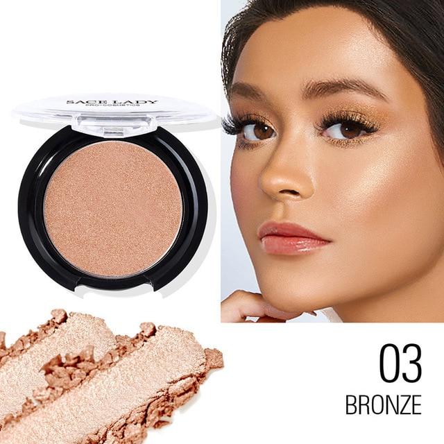 Highlighter Powder 6 Colors Face Iluminator Makeup Glow Kit Brighten Cosmetic