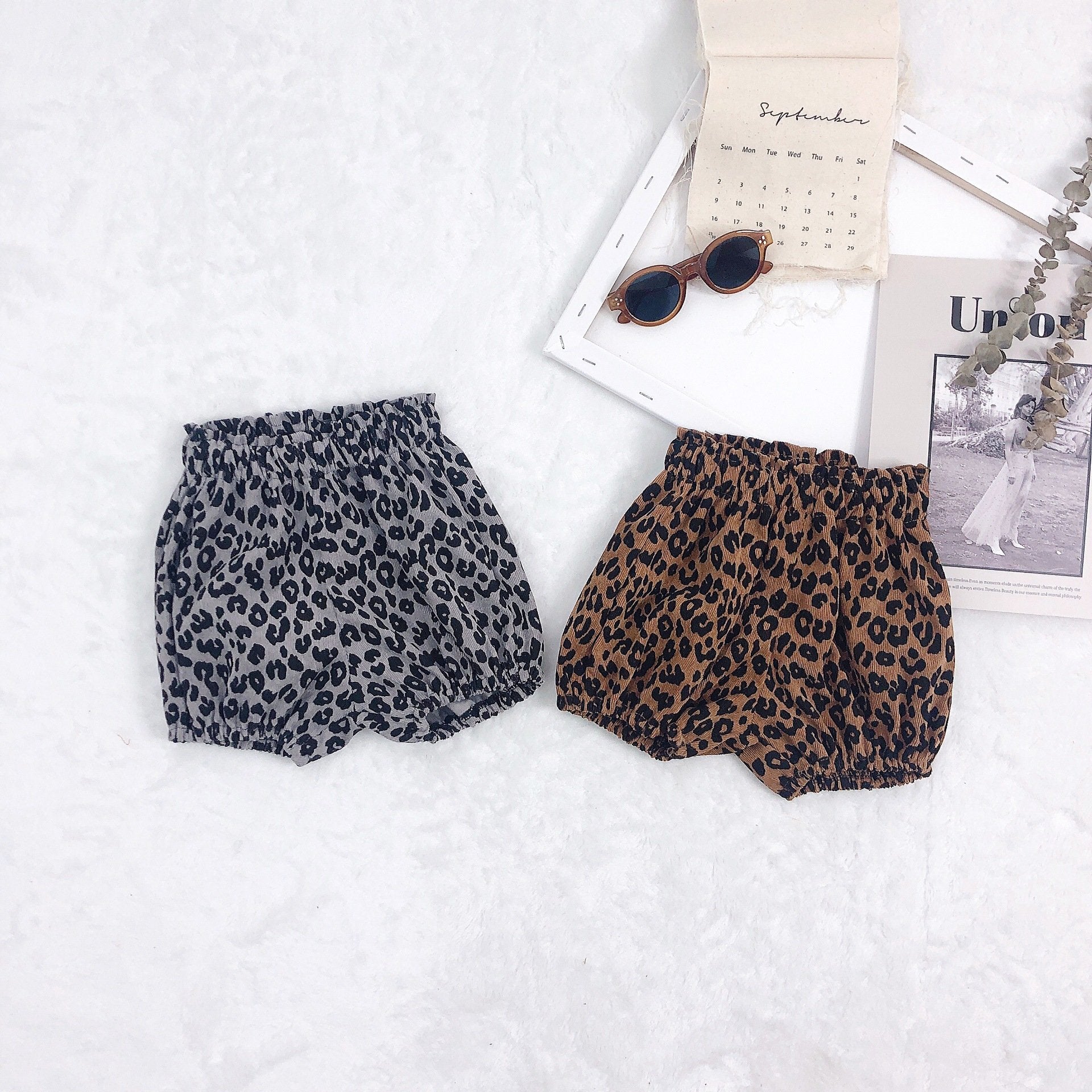 Summer Kids'shorts Korean Leopard-print Bakery Pants