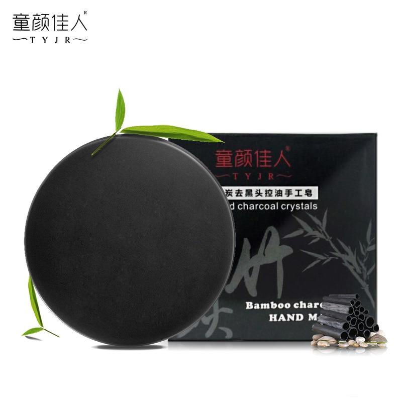 Bamboo Charcoal Handmade Soap Skin Care Whitening Blackhead Remover Acne Treatment Face Wash Hair Care Bath Soap TSLM2