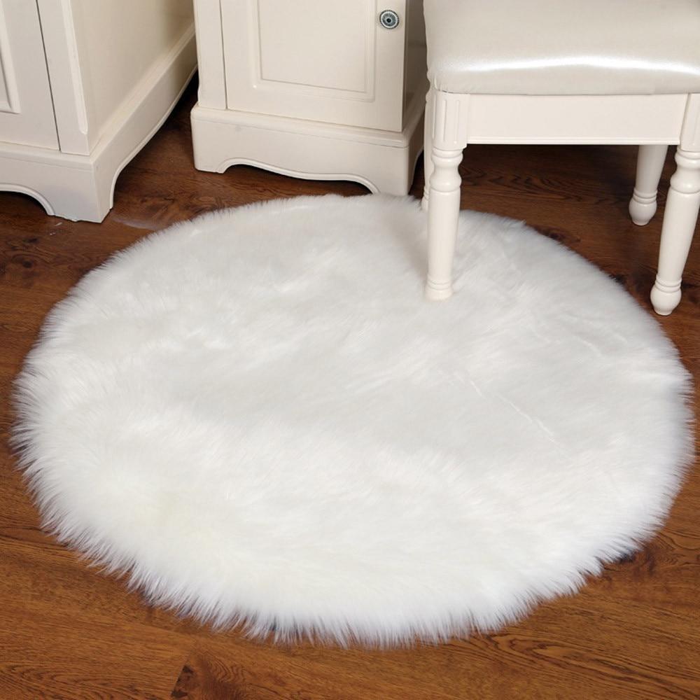 Soft Sheepskin Rug Chair Cover Artificial Wool Warm Hairy Carpet Bedroom Mat Seat Pad Skin Fur Area Rugs