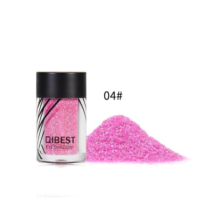 Qibest 20 Colors Makeup Glitter Diamond Face Lips Loose Powder Makeup Pigment Metallic Shimmer Eye Cosmetics Make up