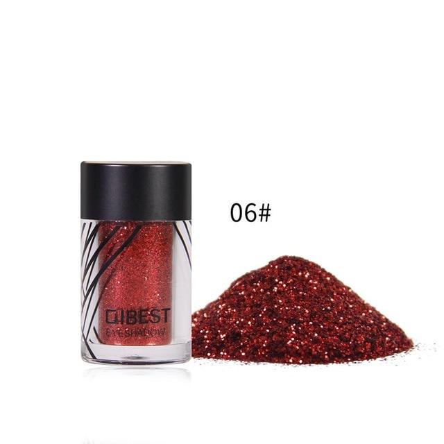 Qibest 20 Colors Makeup Glitter Diamond Face Lips Loose Powder Makeup Pigment Metallic Shimmer Eye Cosmetics Make up