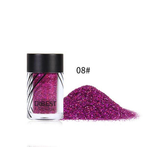 Qibest 20 Colors Makeup Glitter Diamond Face Lips Loose Powder Makeup Pigment Metallic Shimmer Eye Cosmetics Make up