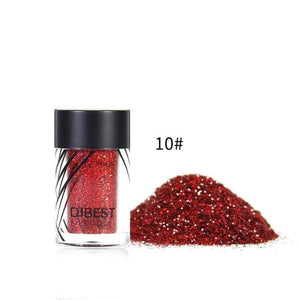 Qibest 20 Colors Makeup Glitter Diamond Face Lips Loose Powder Makeup Pigment Metallic Shimmer Eye Cosmetics Make up