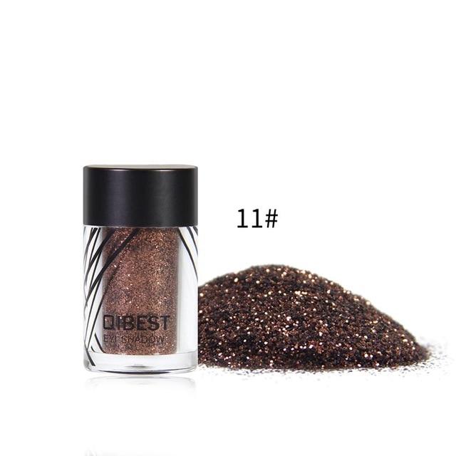 Qibest 20 Colors Makeup Glitter Diamond Face Lips Loose Powder Makeup Pigment Metallic Shimmer Eye Cosmetics Make up