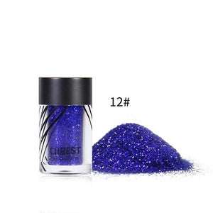 Qibest 20 Colors Makeup Glitter Diamond Face Lips Loose Powder Makeup Pigment Metallic Shimmer Eye Cosmetics Make up