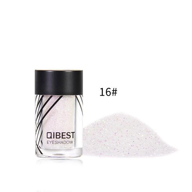 Qibest 20 Colors Makeup Glitter Diamond Face Lips Loose Powder Makeup Pigment Metallic Shimmer Eye Cosmetics Make up