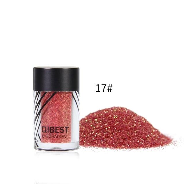 Qibest 20 Colors Makeup Glitter Diamond Face Lips Loose Powder Makeup Pigment Metallic Shimmer Eye Cosmetics Make up