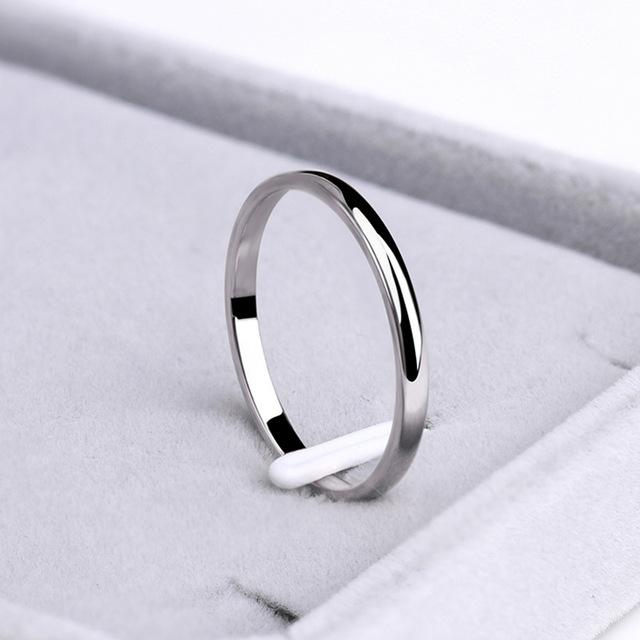 Stainless Steel Rings Rose Gold Anti-allergy Smooth Simple personalized custom Wedding Couples Rings