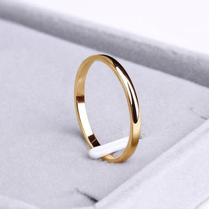 Stainless Steel Rings Rose Gold Anti-allergy Smooth Simple personalized custom Wedding Couples Rings