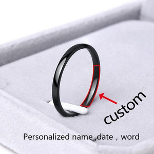 Stainless Steel Rings Rose Gold Anti-allergy Smooth Simple personalized custom Wedding Couples Rings