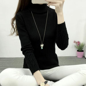 Women Turtleneck Winter Sweater Women 2019 Long Sleeve Knitted Women Sweaters And Pullovers Female Jumper Tricot Tops LY571