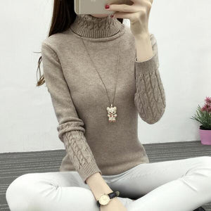 Women Turtleneck Winter Sweater Women 2019 Long Sleeve Knitted Women Sweaters And Pullovers Female Jumper Tricot Tops LY571