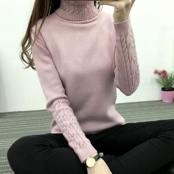 Women Turtleneck Winter Sweater Women 2019 Long Sleeve Knitted Women Sweaters And Pullovers Female Jumper Tricot Tops LY571