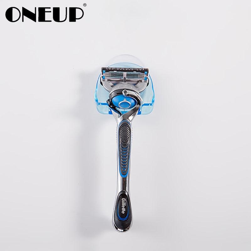 ONEUP Suction Cup Razor Rack Razor Holder Suction Cup Shaver Storage Rack Wall Hook Hangers Towel Home Bathroom Accessories Set