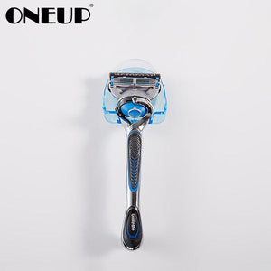 ONEUP Suction Cup Razor Rack Razor Holder Suction Cup Shaver Storage Rack Wall Hook Hangers Towel Home Bathroom Accessories Set