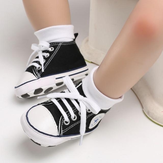 New Canvas Baby Sports Sneakers Shoes Newborn Baby Boys Girls First Walkers Shoes