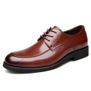 Genuine leather mens dress shoes formal business work