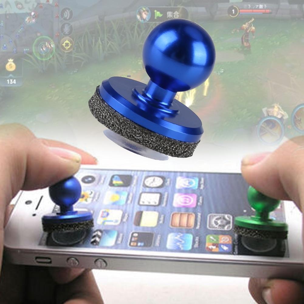 Mini Game Joystick Joypad Aluminum Alloy Blue Touch Screen Joysticks Phone Game Controller For Phone Tablet Gaming Player