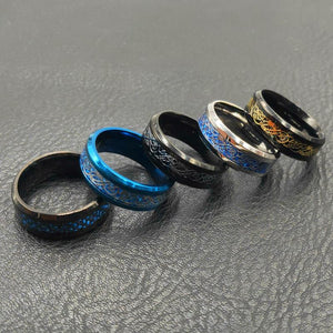 Irish Dragon Titanium Carbide Ring 8mm  Wedding Bands Couple