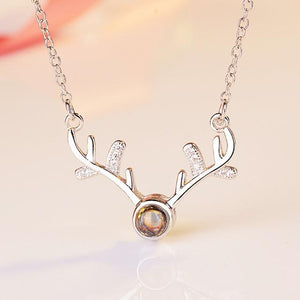 Love Heart Romantic Love Memory Wedding Necklace Rose Gold & Silver