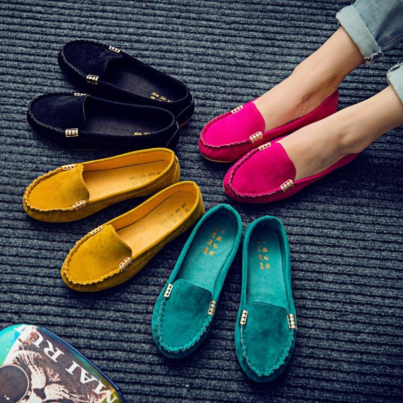 Plus Size 35-43 Loafers Candy Color Slip on Flats