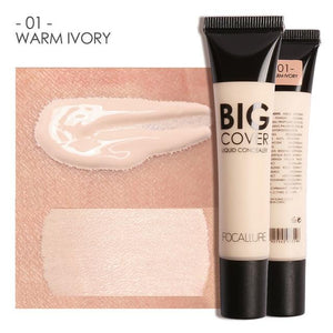 FOCALLURE Big Cover Liquid Concealer Moisturizing Oil-control Waterproof Contour Makeup Face Primer Face Cream Concealer