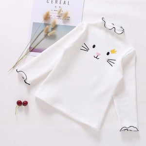 Spring Autumn Girls T Shirt Cotton Tops For Kids Cartoon Children Shirts