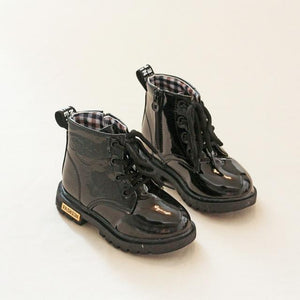 Children Shoes PU Leather Waterproof leather boots