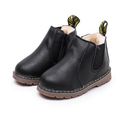 Autumn Children Shoes PU Leather Waterproof Leather Boots