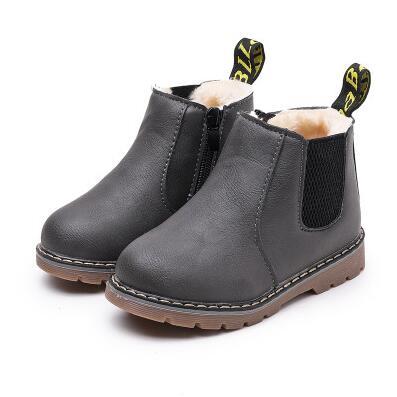 Autumn Children Shoes PU Leather Waterproof Leather Boots