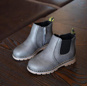 Autumn Children Shoes PU Leather Waterproof Leather Boots