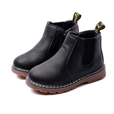 Autumn Children Shoes PU Leather Waterproof Leather Boots