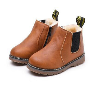 Autumn Children Shoes PU Leather Waterproof Leather Boots