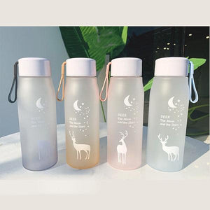 560ml Water Bottle Leak Proof for Girl Biking Travel Portable Water Bottles Plastic H1177