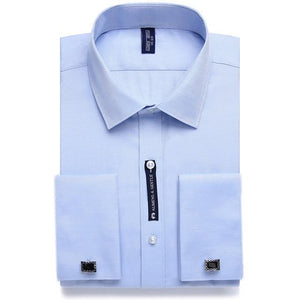 Alimens & Gentle Mens French Cuff Dress Shirt Men Long Sleeve