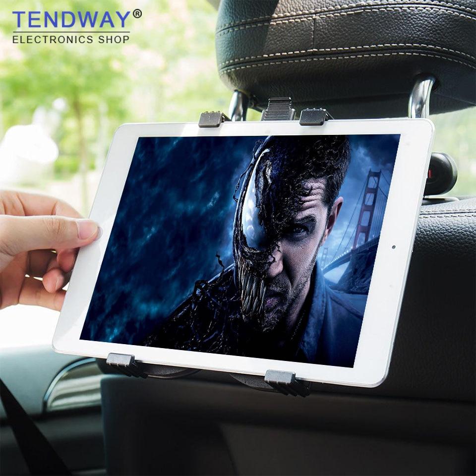 Tendway Car Tablet Holder for Ipad 2/3/4 Air Pro Stand Car Mount 360 Rotation Bracket Back Seat Universal Handrest PC