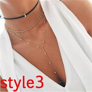 New Multilayer Crystal Moon Necklaces & Pendants For Women