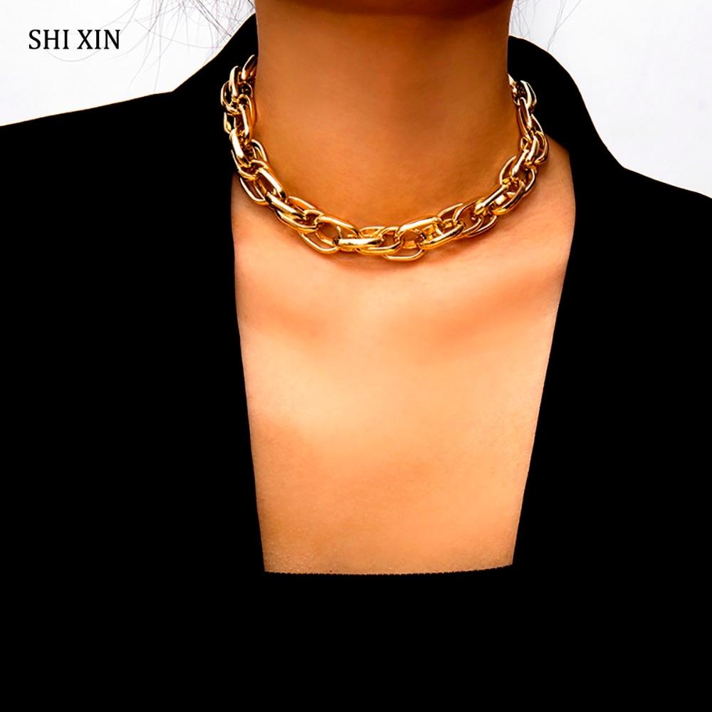 Punk Exaggerated Heavy Metal Big Thick Chain Choker Necklace