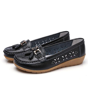 Women Flats Summer Women Genuine Leather Shoes With Low Heels