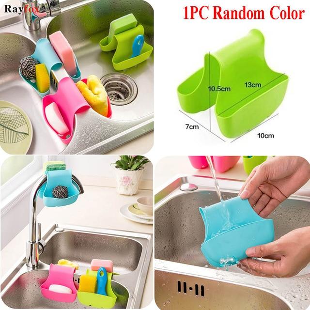 Kitchen Gadgets Portable Basket Home Kitchen Hanging Drain Basket Bag Bath Storage Tools Sink Holder Kitchen Accessory Utensils