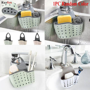 Kitchen Gadgets Portable Basket Home Kitchen Hanging Drain Basket Bag Bath Storage Tools Sink Holder Kitchen Accessory Utensils