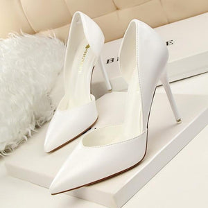 Women Pumps Fashion High Shoes Black Pink Yellow Heels