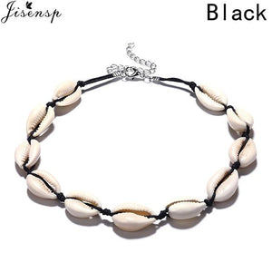 Jisensp Natural Summer Beach Shell Choker Necklace