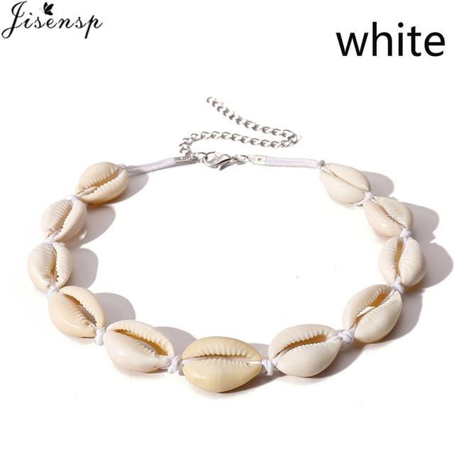 Jisensp Natural Summer Beach Shell Choker Necklace