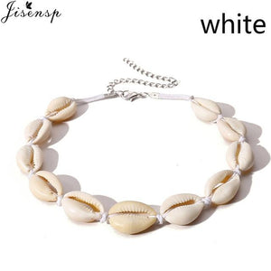 Jisensp Natural Summer Beach Shell Choker Necklace