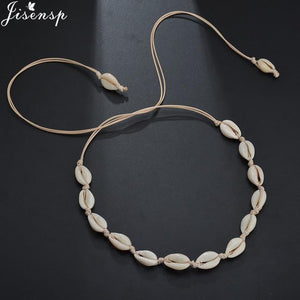 Jisensp Natural Summer Beach Shell Choker Necklace