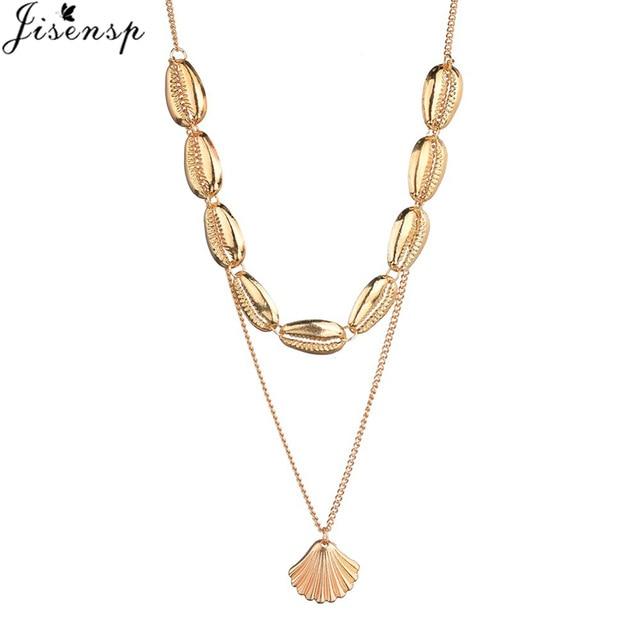 Jisensp Natural Summer Beach Shell Choker Necklace