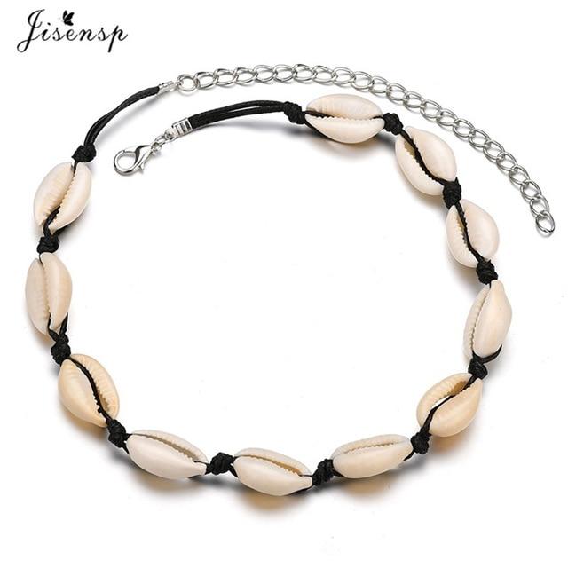 Jisensp Natural Summer Beach Shell Choker Necklace