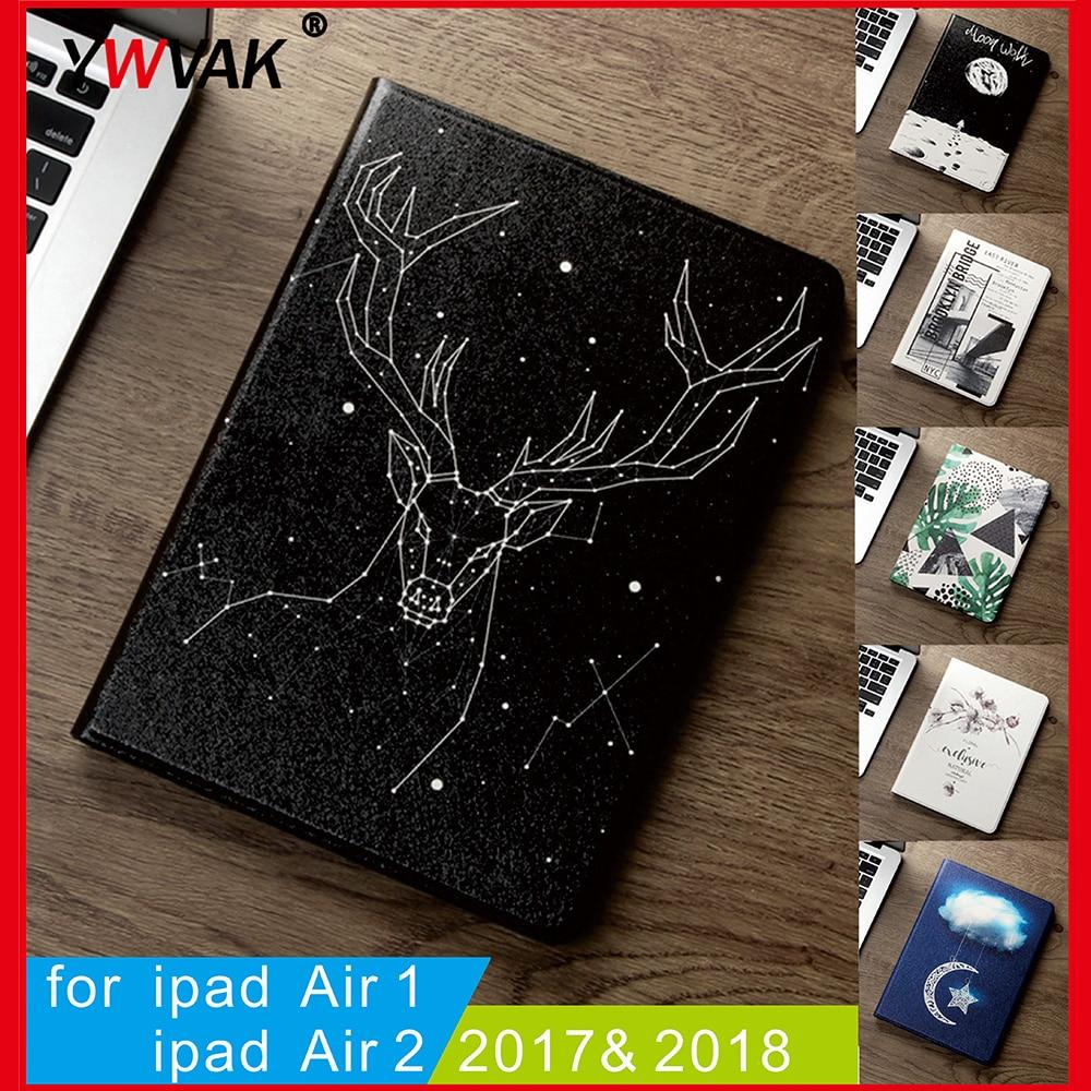 Case For New 2017 2018 iPad 9.7 inch Air 2 Air 1 high quality Soft silicone with Auto Wake Up/Sleep Function Stand Smart Cover